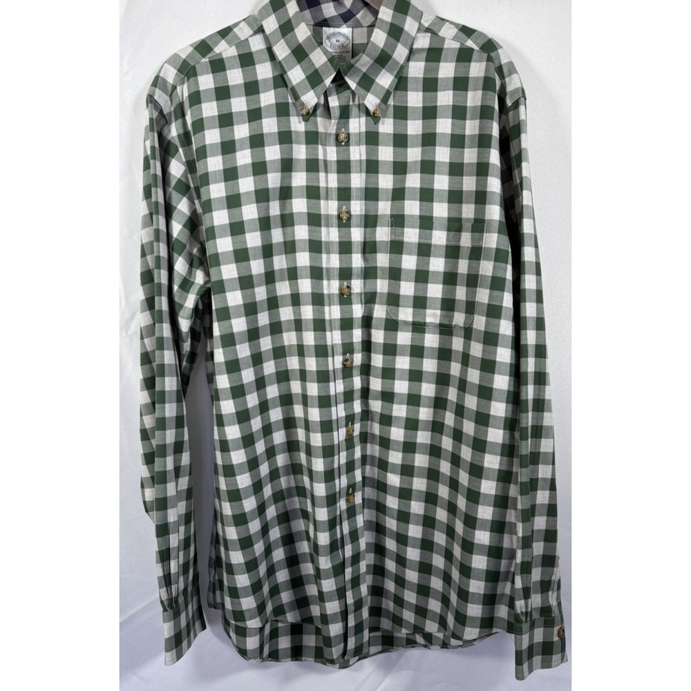 Brooks Brothers Shirt Size M Button Up Long Sleeve Check